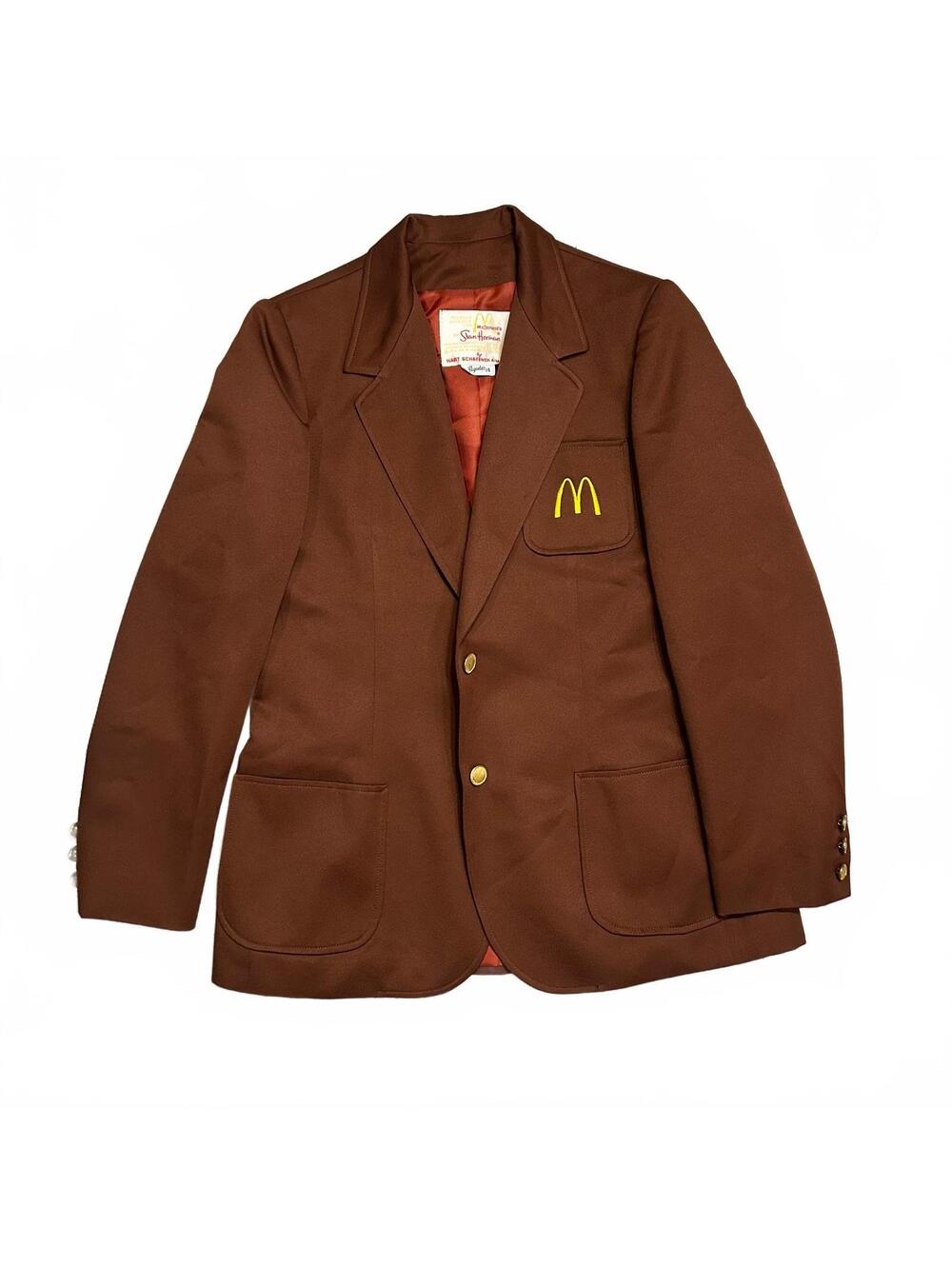 RARE Vintage 1976 McDonalds Blazer Jacket Stan Herman Hart Schaffner Marx